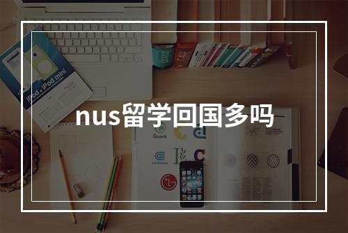 nus留学回国多吗