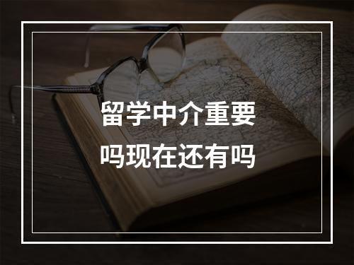 留学中介重要吗现在还有吗