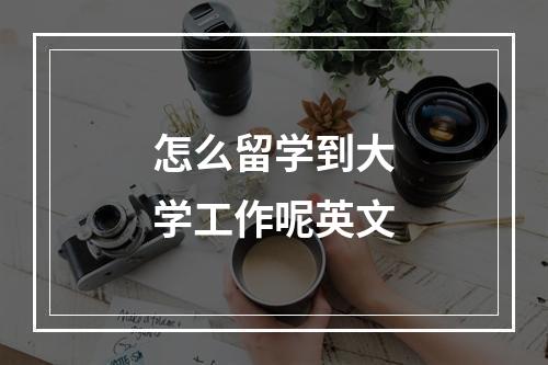 怎么留学到大学工作呢英文