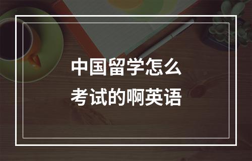 中国留学怎么考试的啊英语