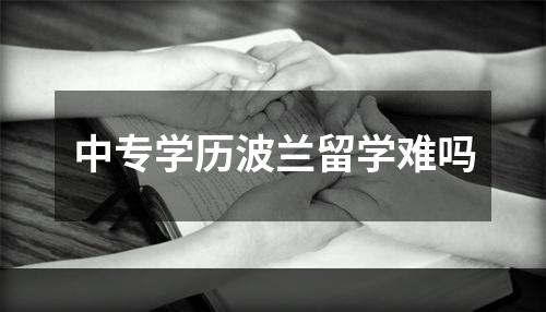 中专学历波兰留学难吗