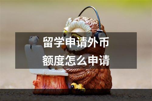 留学申请外币额度怎么申请