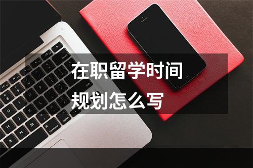 在职留学时间规划怎么写