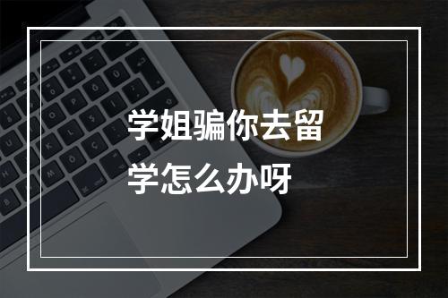 学姐骗你去留学怎么办呀