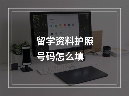 留学资料护照号码怎么填