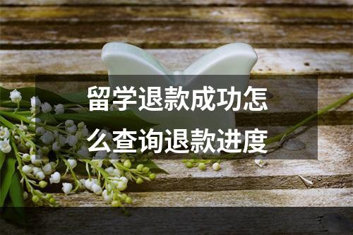 留学退款成功怎么查询退款进度