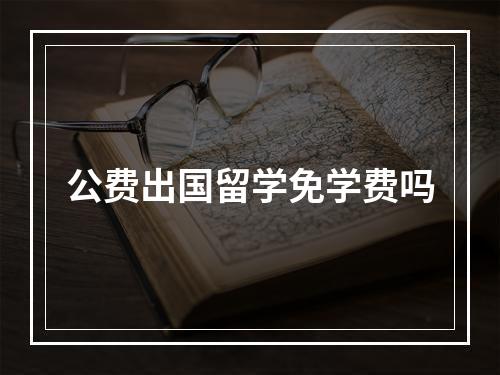 公费出国留学免学费吗