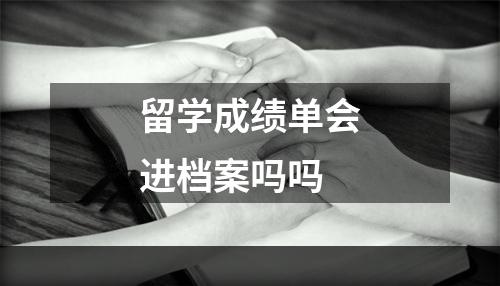 留学成绩单会进档案吗吗