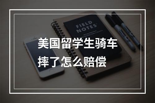 美国留学生骑车摔了怎么赔偿