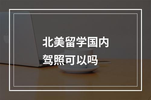 北美留学国内驾照可以吗