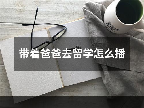 带着爸爸去留学怎么播