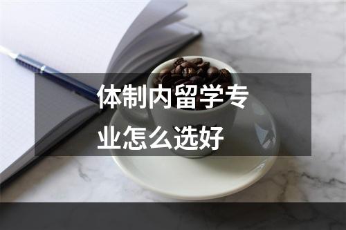 体制内留学专业怎么选好