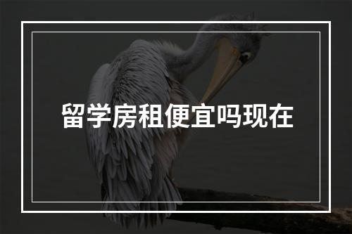 留学房租便宜吗现在