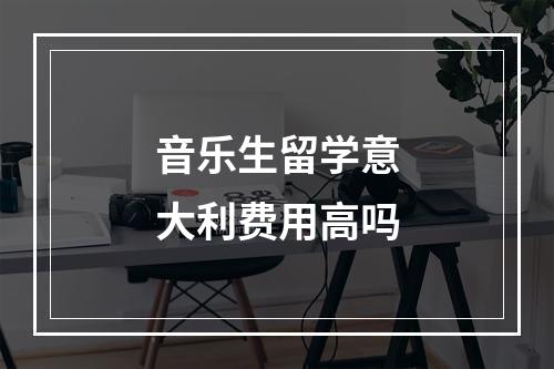 音乐生留学意大利费用高吗