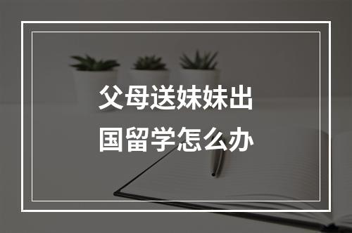 父母送妹妹出国留学怎么办