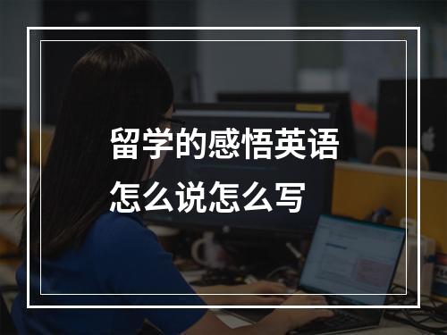 留学的感悟英语怎么说怎么写