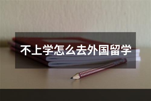 不上学怎么去外国留学