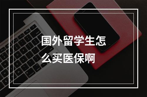 国外留学生怎么买医保啊