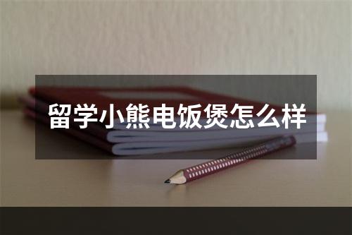 留学小熊电饭煲怎么样