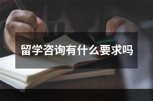 留学咨询有什么要求吗