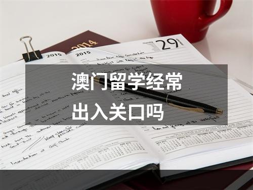 澳门留学经常出入关口吗