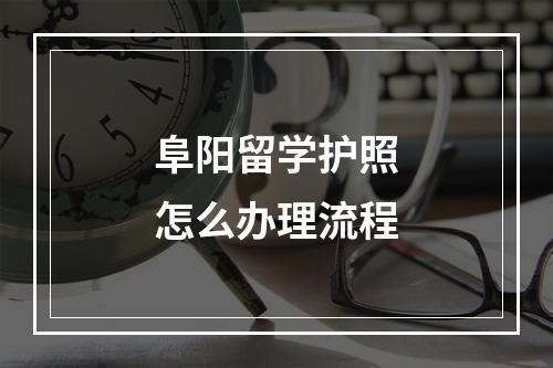 阜阳留学护照怎么办理流程