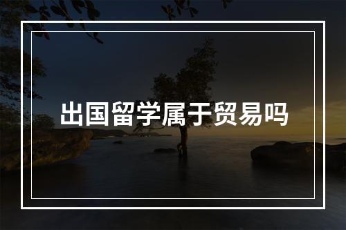 出国留学属于贸易吗