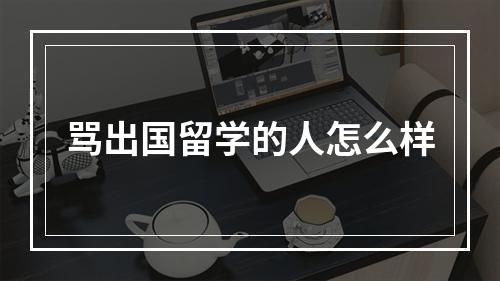 骂出国留学的人怎么样