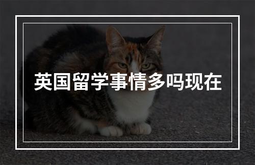 英国留学事情多吗现在