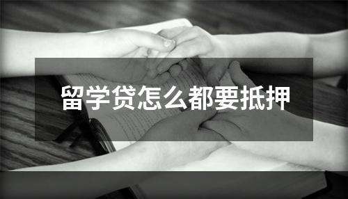 留学贷怎么都要抵押