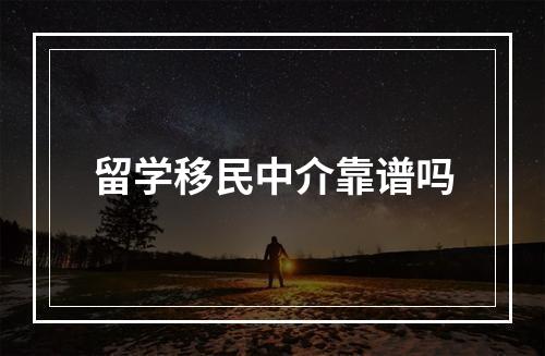 留学移民中介靠谱吗