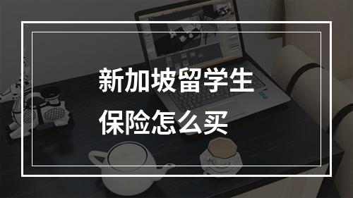 新加坡留学生保险怎么买