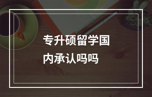 专升硕留学国内承认吗吗