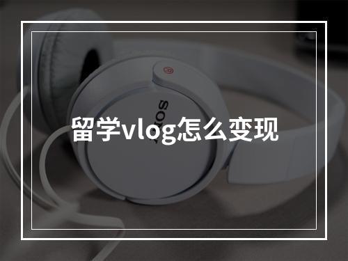 留学vlog怎么变现