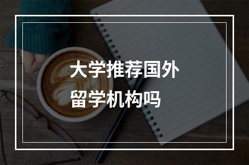 大学推荐国外留学机构吗