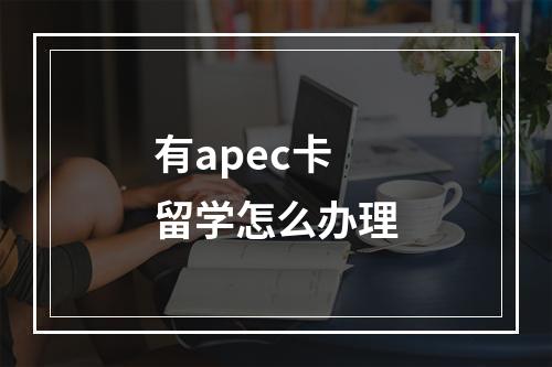 有apec卡留学怎么办理