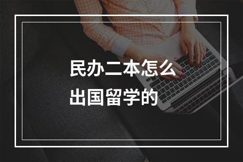 民办二本怎么出国留学的