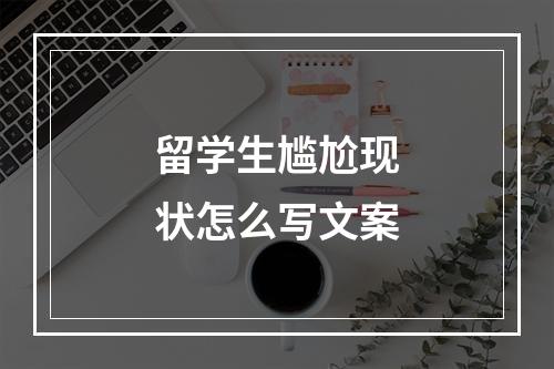 留学生尴尬现状怎么写文案