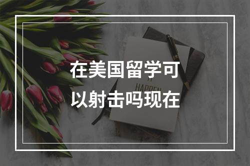 在美国留学可以射击吗现在