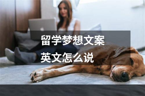 留学梦想文案英文怎么说