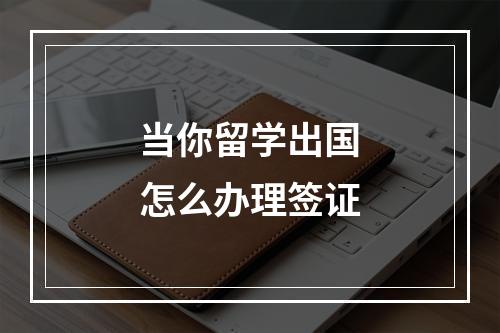 当你留学出国怎么办理签证