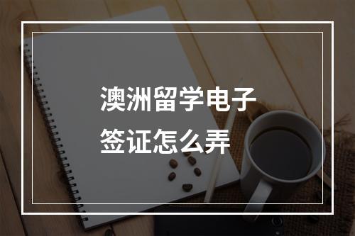 澳洲留学电子签证怎么弄