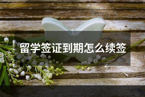 留学签证到期怎么续签