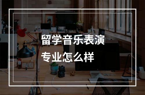 留学音乐表演专业怎么样