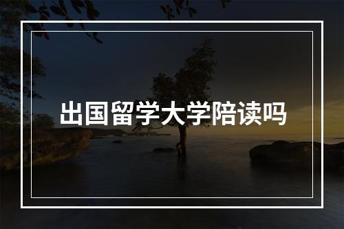 出国留学大学陪读吗