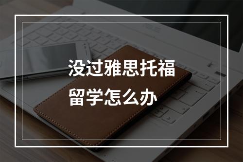 没过雅思托福留学怎么办