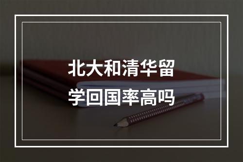 北大和清华留学回国率高吗