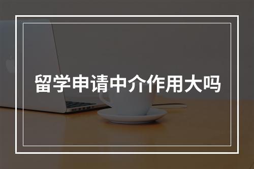 留学申请中介作用大吗