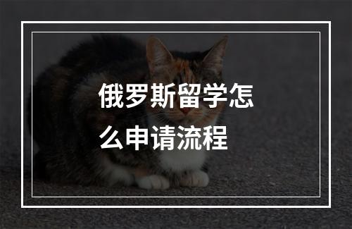 俄罗斯留学怎么申请流程