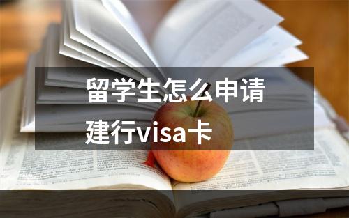 留学生怎么申请建行visa卡